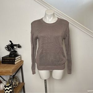 Forever 21 tan lightweight scoop neck sweater size M